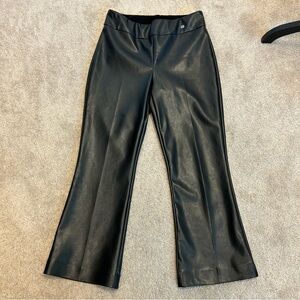 Joseph Ribkoff black faux leather pants Sz 10 NWT pleather vegan